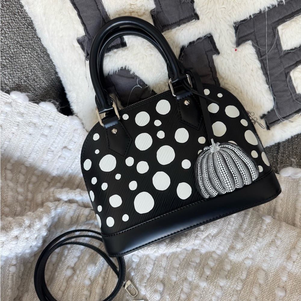 Louis Vuitton x Yayoi Kusama Polka Dot Black and White Handbag